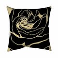 Fondo 20 x 20 in. Silhouette of A Rose-Double Sided Print Indoor Pillow FO2791695